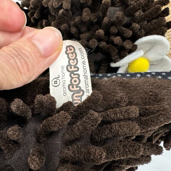 Aroma Home Brown Hedgehog Animal Fuzzy Slippers Adult Womens Large Up to 10 - Picture 7 of 8